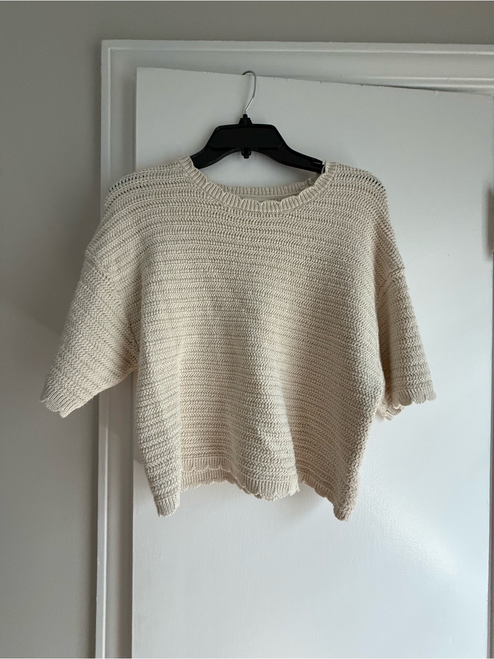Universal Thread Cream Waffle-Knit Sweater Top